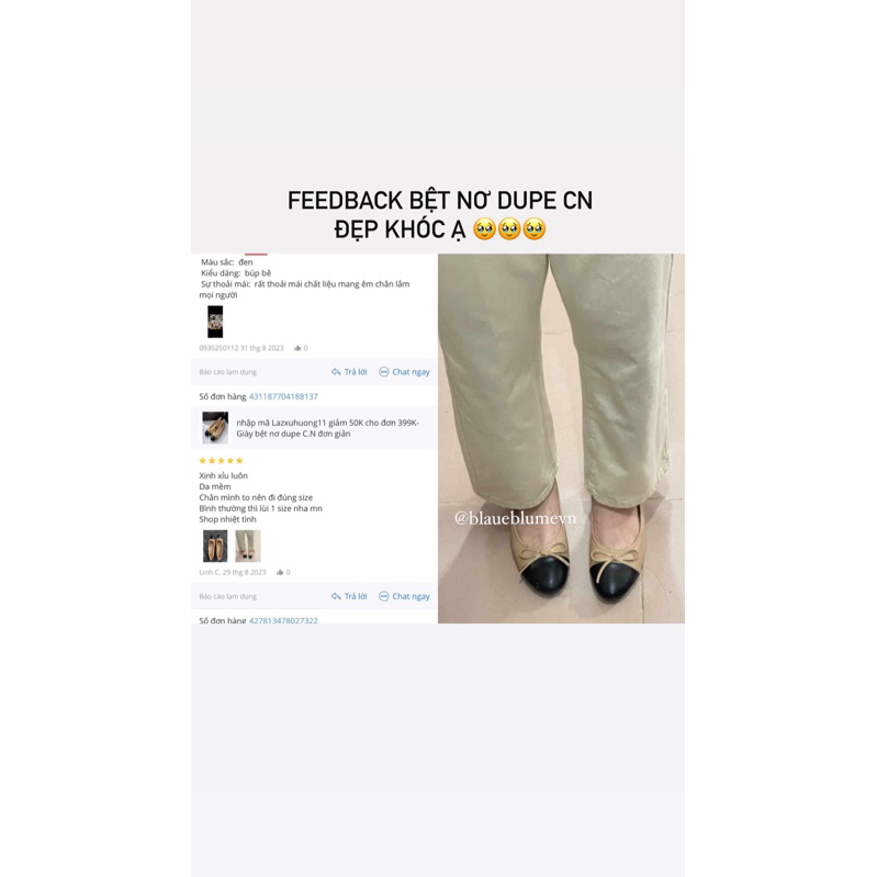 𝐁𝐥𝐚𝐮𝐞𝐁𝐥𝐮𝐦𝐞🦋  Giày bệt nơ dupe C.N đơn giản