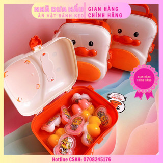 Vali vịt cute thạch pudding kem trứng mix vị trái cây Hongkong hộp 308gam