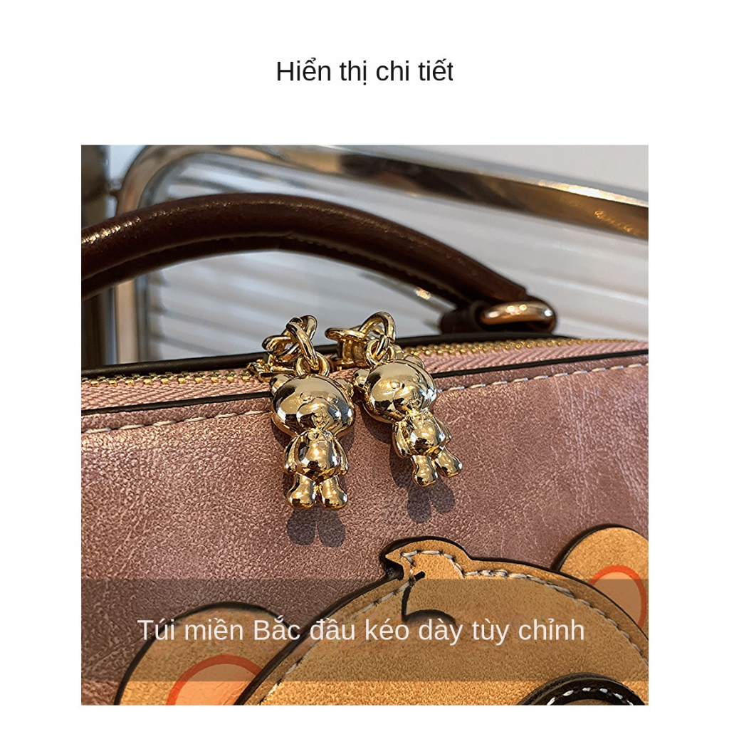 Túi đeo chéo nữ thời trang mới 2023 thích hợp Túi xách tay gấu túi vuông