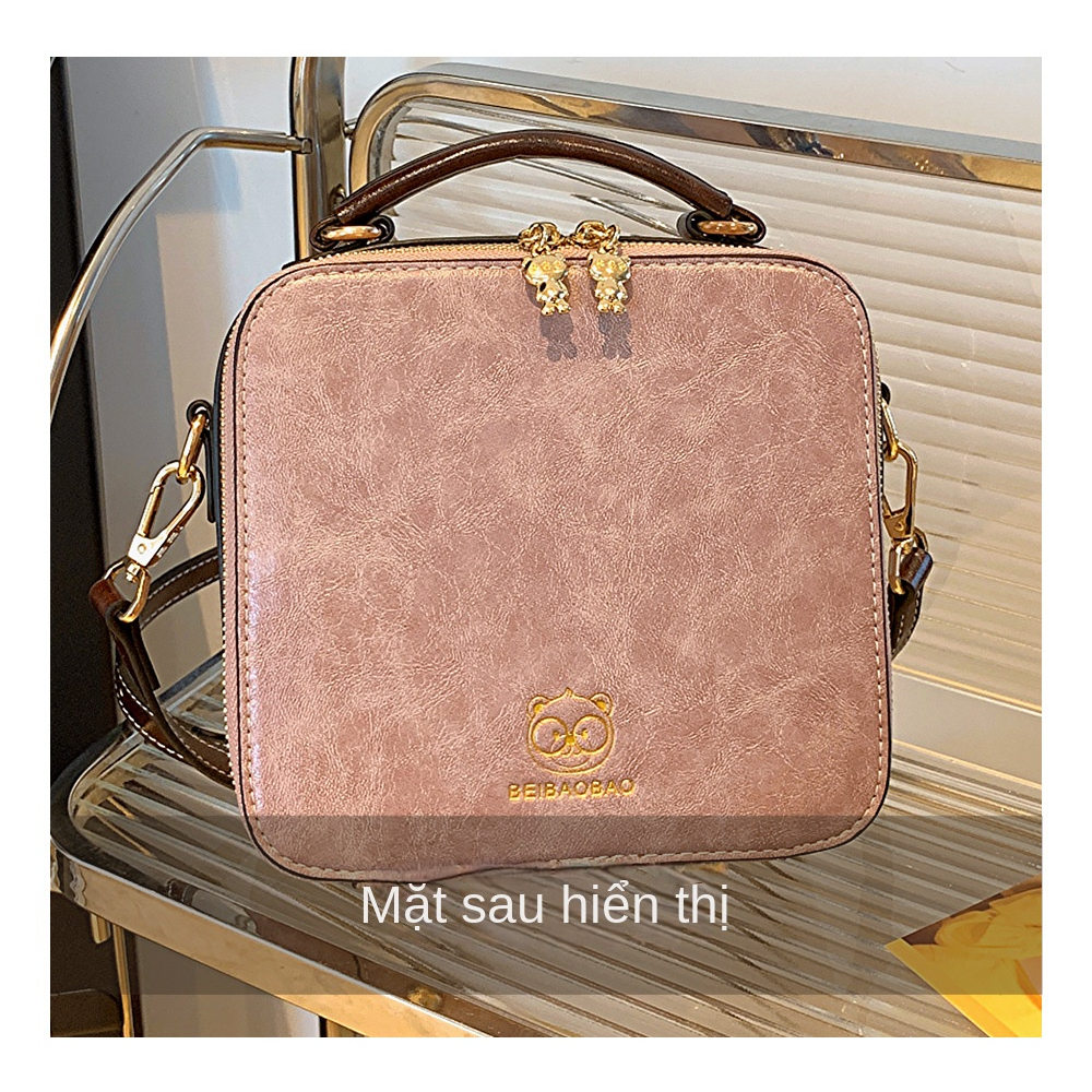 Túi đeo chéo nữ thời trang mới 2023 thích hợp Túi xách tay gấu túi vuông