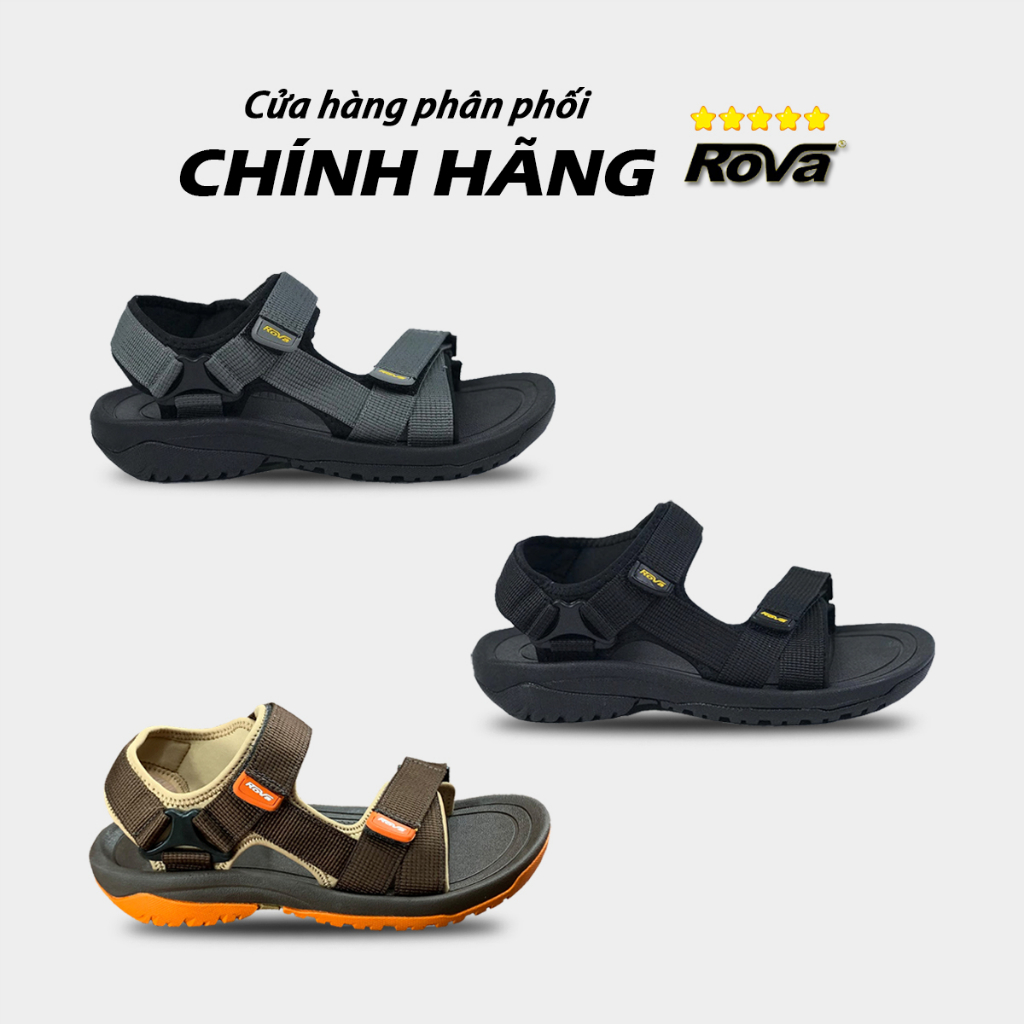 Giày Sandal Nam Đê Đúc Hiệu Rova - RV866 Đen