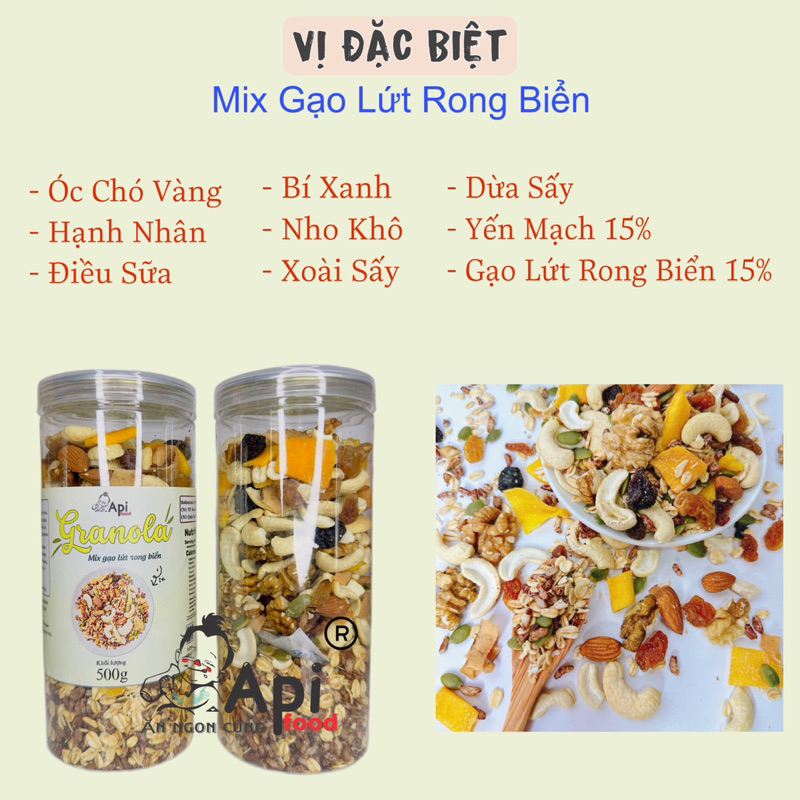 Ngũ Cốc Granola Dinh Dưỡng Ăn Liền - Api Food