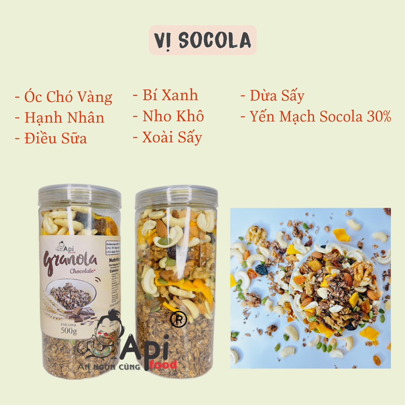 Ngũ Cốc Granola Dinh Dưỡng Ăn Liền - Api Food