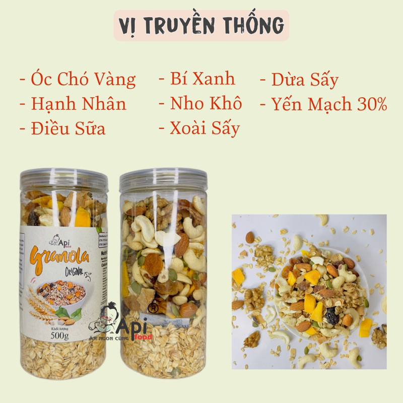 Ngũ Cốc Granola Dinh Dưỡng Ăn Liền - Api Food