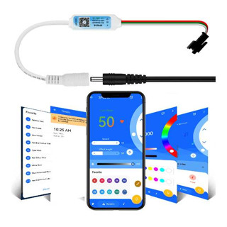 Điều khiển dây đèn LED ARGB Rainbow WS2812 | WS2812B | WS2811 | 1903 - 600 điểm ảnh - APP Bluetooth - SP621E 5~24VDC