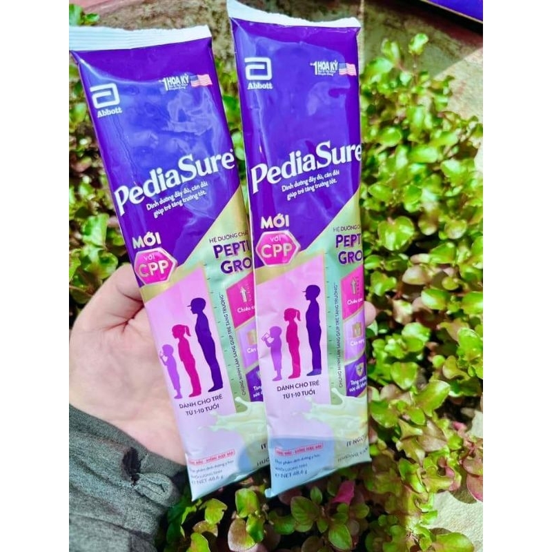 Sữa pediasure ít ngọt date mới dạng gói 48,6g vị vani🍒🍒freeship🍒🍒hkm sữa pediasure
