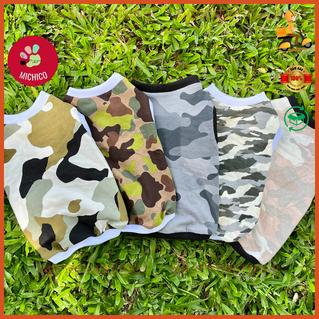 Áo Cho Chó Mèo 3 Lỗ Vải Cotton - Áo Cho Cún Mẫu Mới Đủ Size (XS - 2XL)