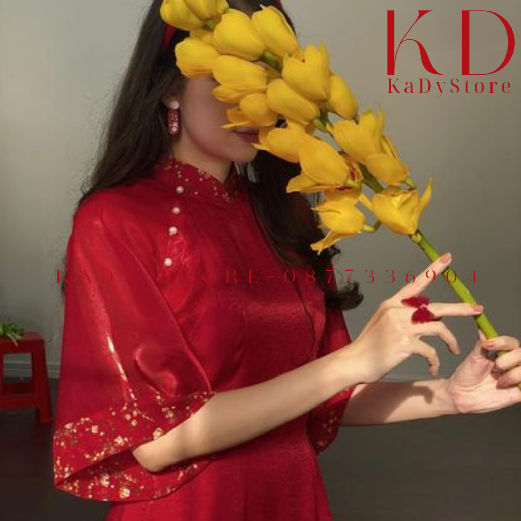 Áo Dài Cách Tân Bách Hoa Xuân 🔥 MÃ ÁO DÀI BÁN CHẠY NHẤT 2023 🔥 Áo Dài 2 Tà Cổ 2,5CM Tròn Tay Loe Chất Liệu Lụa Siêu Đẹp