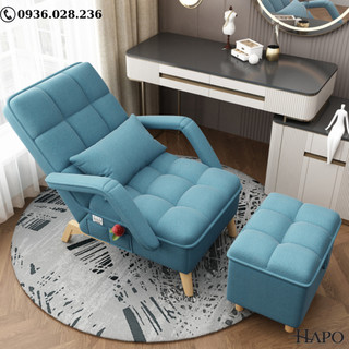 Ghế sofa thư giãn gấp gọn,ghế decor phòng,ghế nằm đa năng đọc sách gia đình,ghế kê chân kết hợp để đồ tiện lợi