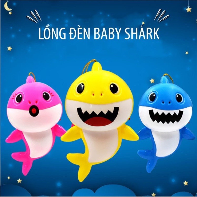 Lồng đèn trung thu hình cá mập Baby shart có nhạc và đèn, đèn lồng trung thu cho bé gái và bé trai, đồ chơi trung thu