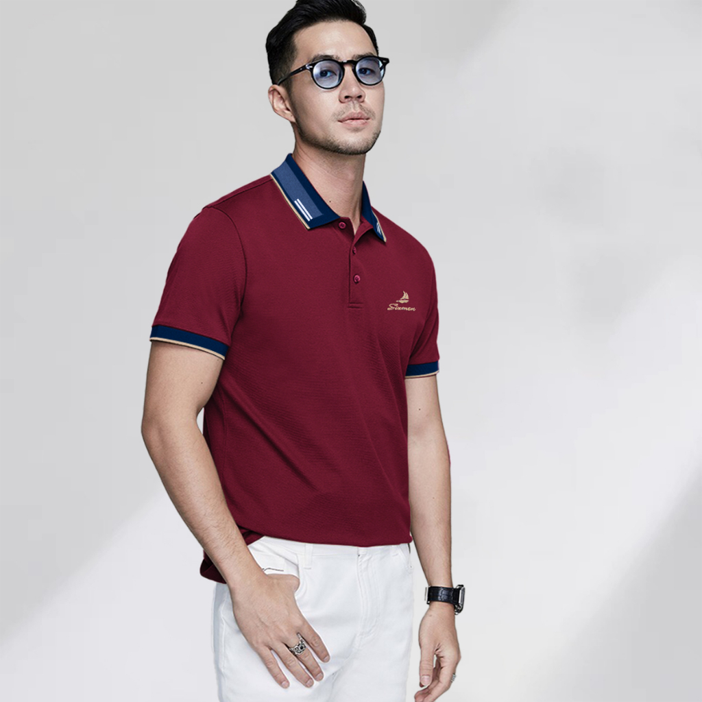 Áo Polo nam thêu cao cấp FAVOR  SIXMEN vải cá sấu cotton CVC thoáng mát, nam tính, thanh lịch
