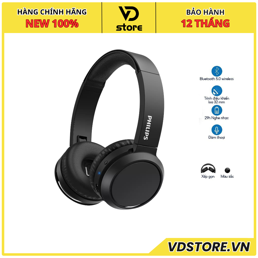 Tai nghe Bluetooth trùm đầu PHILIPS TAH4205 - Chính hãng