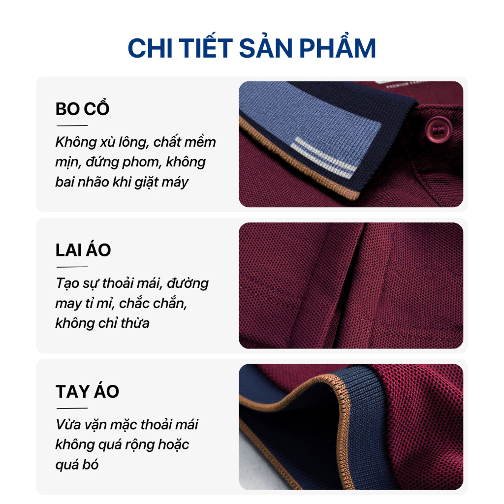 Áo Polo nam thêu cao cấp FAVOR  SIXMEN vải cá sấu cotton CVC thoáng mát, nam tính, thanh lịch
