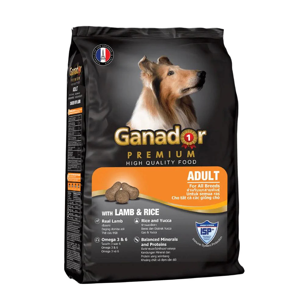 Hạt chó Ganador Adult Thức ăn cho chó trưởng thành vị thịt cừu và gạo 3Kg Petemo Pet Shop