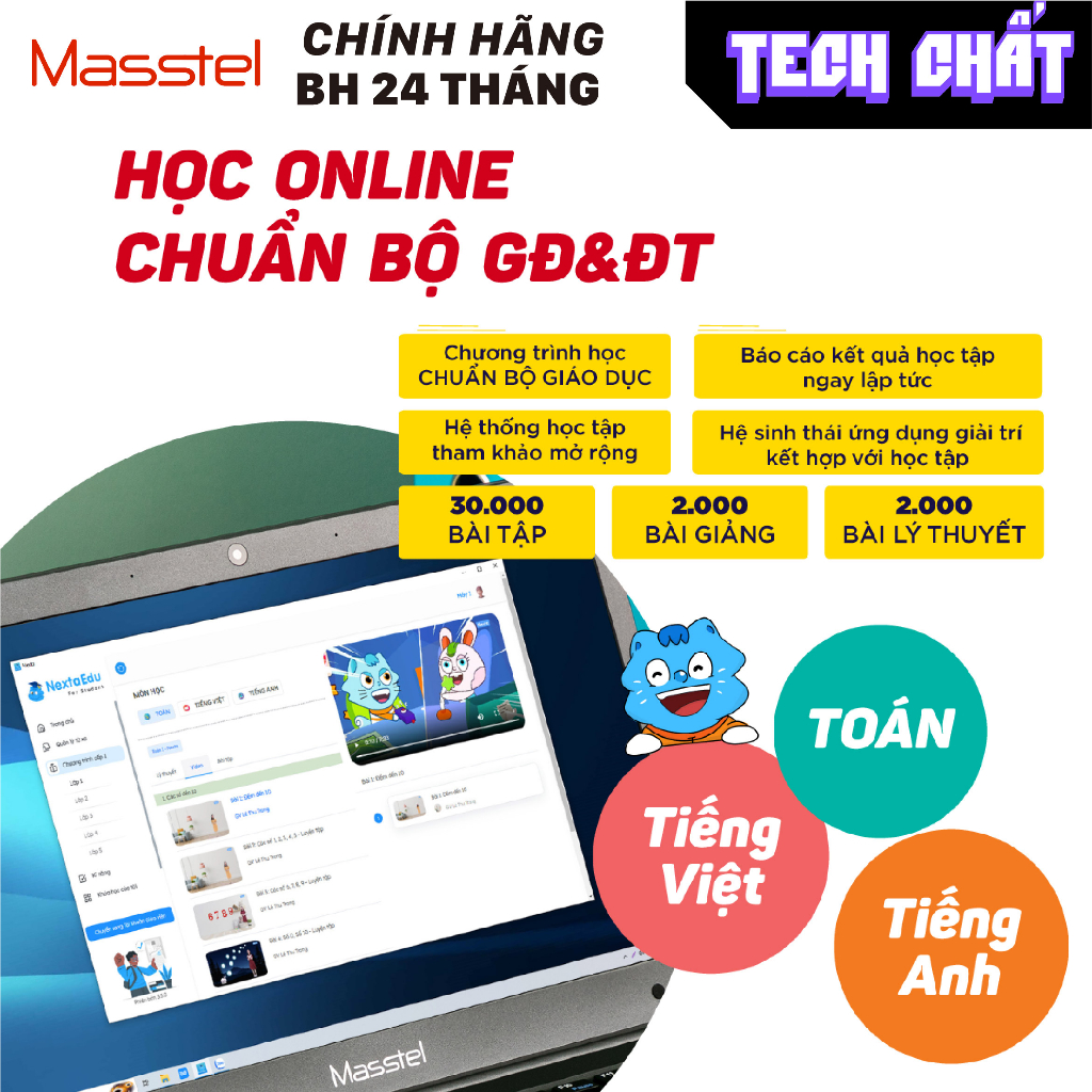 Combo Laptop Masstel E116 E140 kèm Windows 11 bản quyền và bộ phần mềm theo dõi quản lý chặn nội dung độc hại cho trẻ em