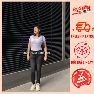 Quần jean bigsize lưng cao 2 nút 55-85 kg