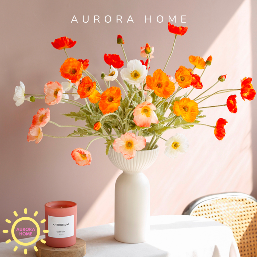 Hoa anh túc giả cao cấp - Hoa giả trang trí cao cấp | Aurora Home