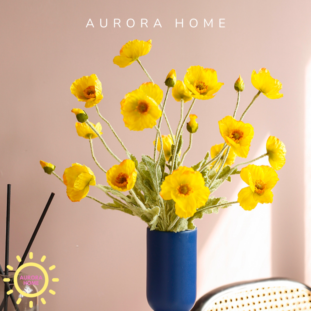 Hoa anh túc giả cao cấp - Hoa giả trang trí cao cấp | Aurora Home