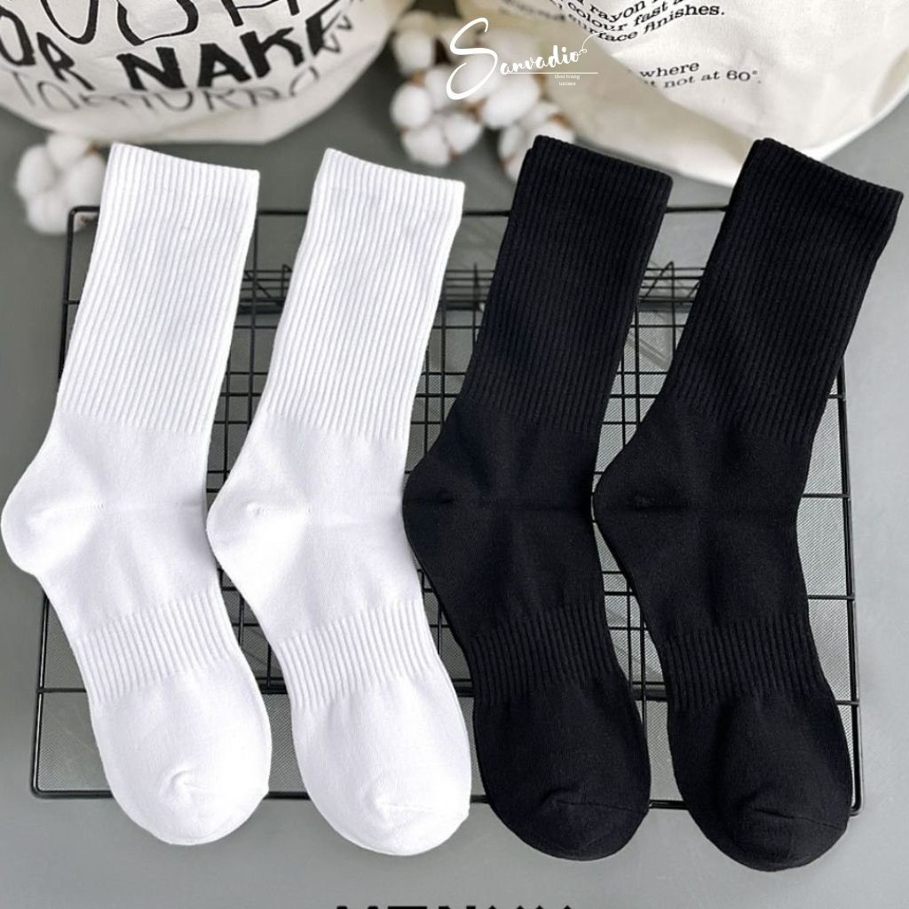 Tất vớ thể thao hàng dệt kim dày chất cotton đẹp