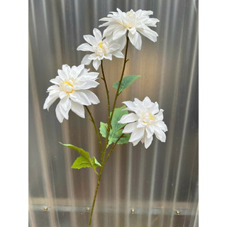 Cành hoa thược dược giả dài 60cm một cành có 4 bông