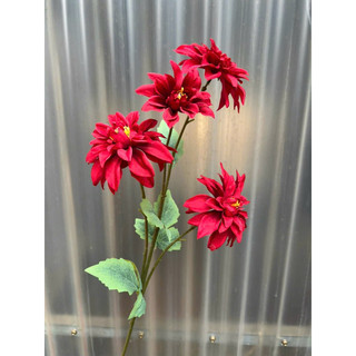 Cành hoa thược dược giả dài 60cm một cành có 4 bông
