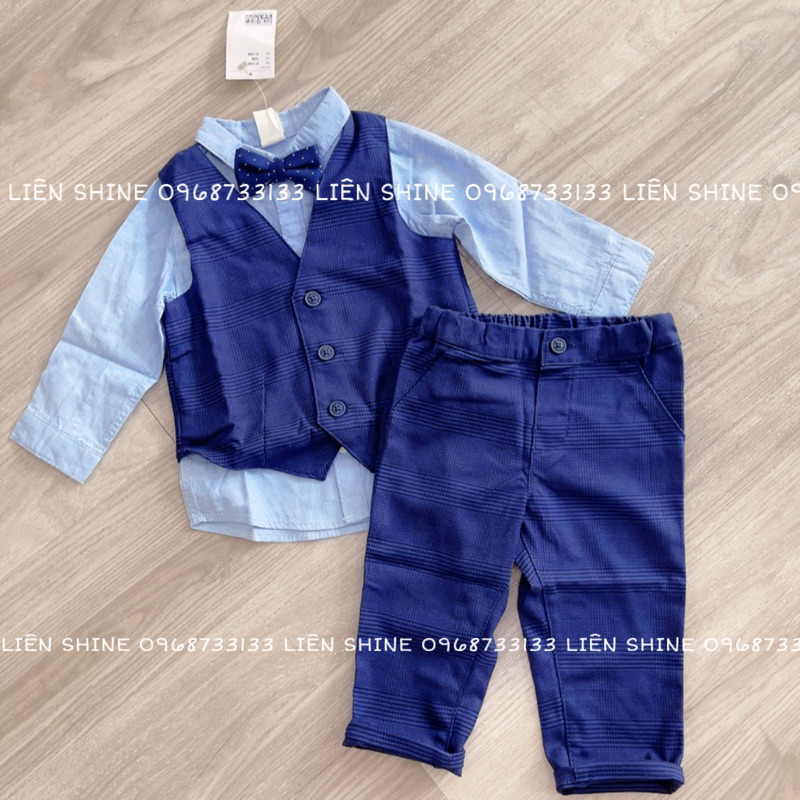 Set công tử xanh bé trai