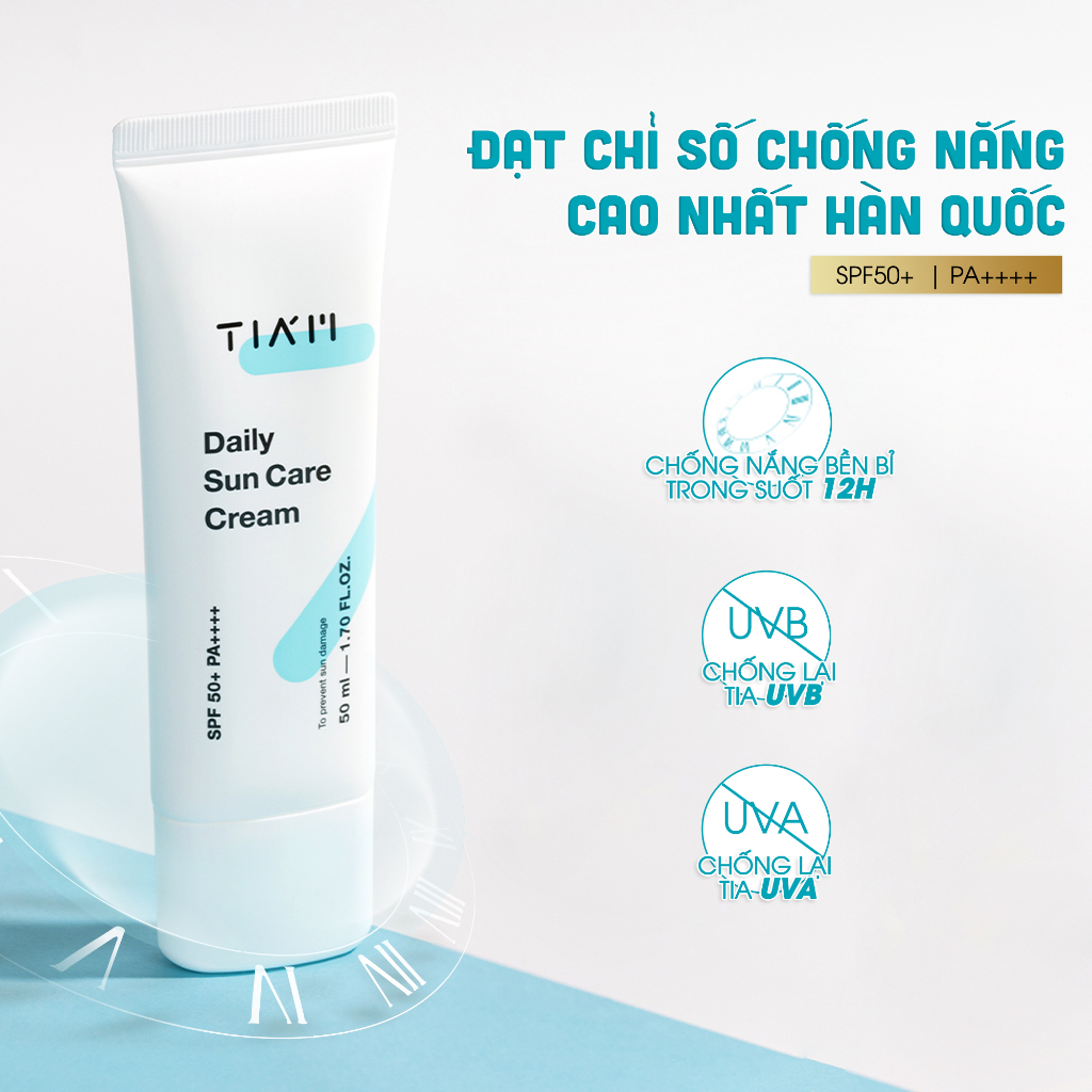 Kem Chống Nắng Chống Tia UV Và Kiểm Soát Dầu Tia'm Invisible Daily Sun Care Cream SPF50+ PA++++ 50ml