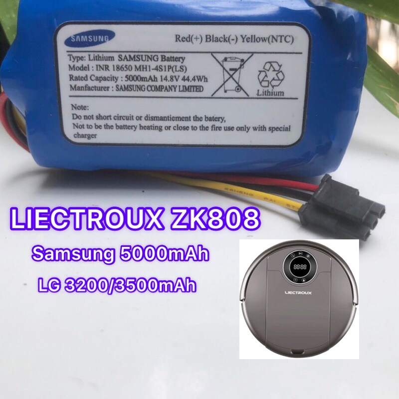 PIN LG3500mAh( BH-6 THÁNG) NÂNG CẤP CHO ROBOT HÚT BỤI LIECTROUX ZK808