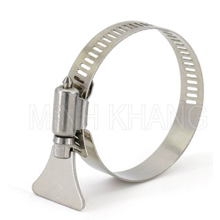 Cổ dê inox 304 tay vặn inox/dây thít inox/vòng inox 304 có tay vặn.