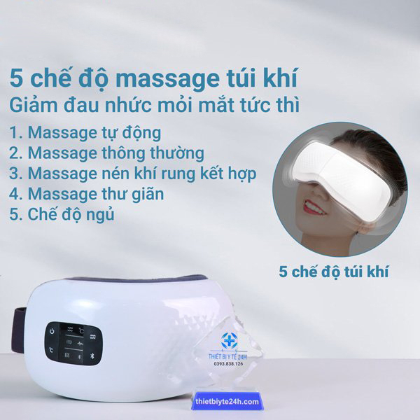 Máy Massage Mắt Thông Minh Smart Eye Massage HY-01, Máy Massage Mắt Hồng Ngoại, Máy Mát Xa Giảm Thâm Cuồng Mắt