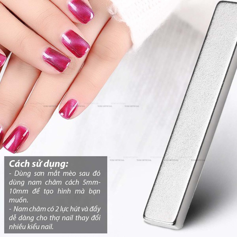 Nam châm siêu dài - Nam châm hút mắt mèo - Nam châm tạo hình mắt mèo chuyên dụng nail