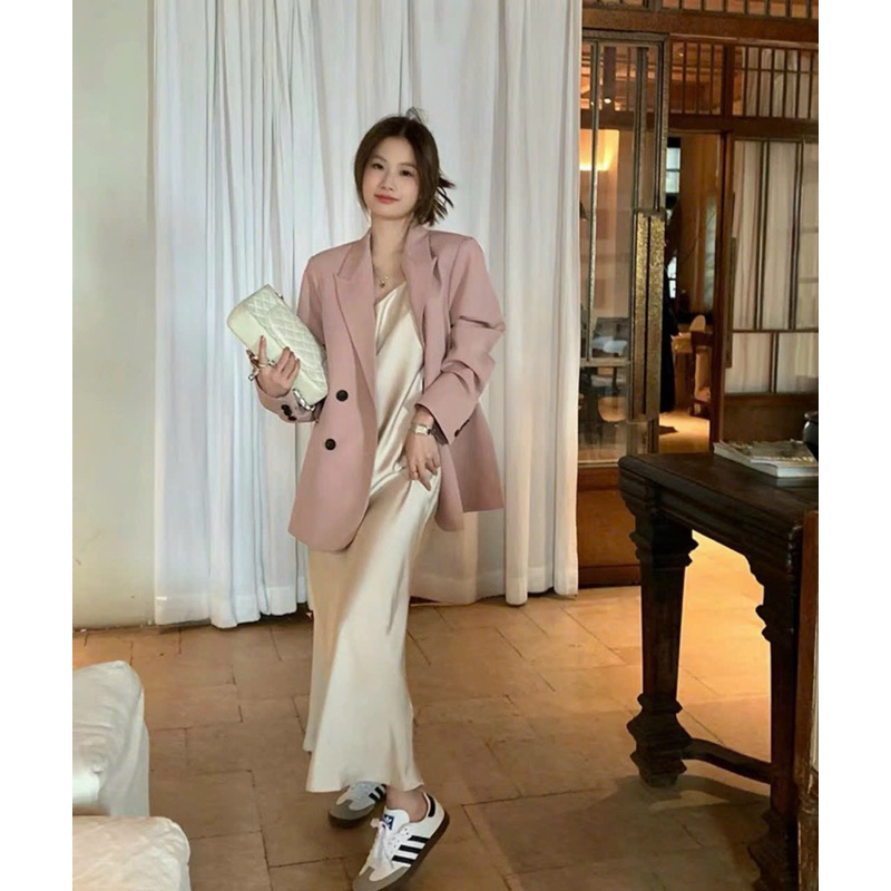Áo blazer hàng QC cao cấp 4 khuy bảng màu siêu xinhh hot trend