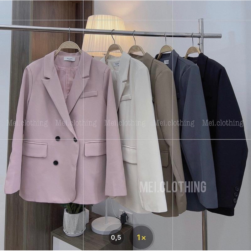 Áo blazer hàng QC cao cấp 4 khuy bảng màu siêu xinhh hot trend
