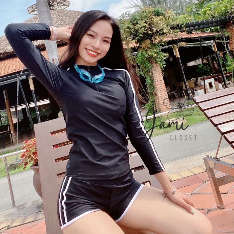 Đồ bơi tay dài kín đáo bigsize giữ ấm thu đông giữ nhiệt không lanh cao cấp - JAMI -  ATD 4.1