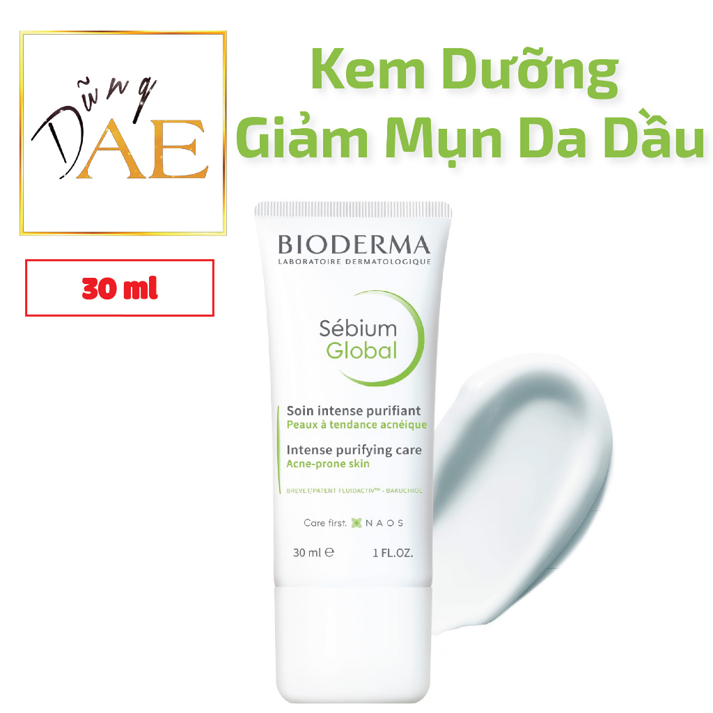 Bioderma Sebium Global - Kem Dưỡng Bioderma giảm mụn cho da dầu 30mL