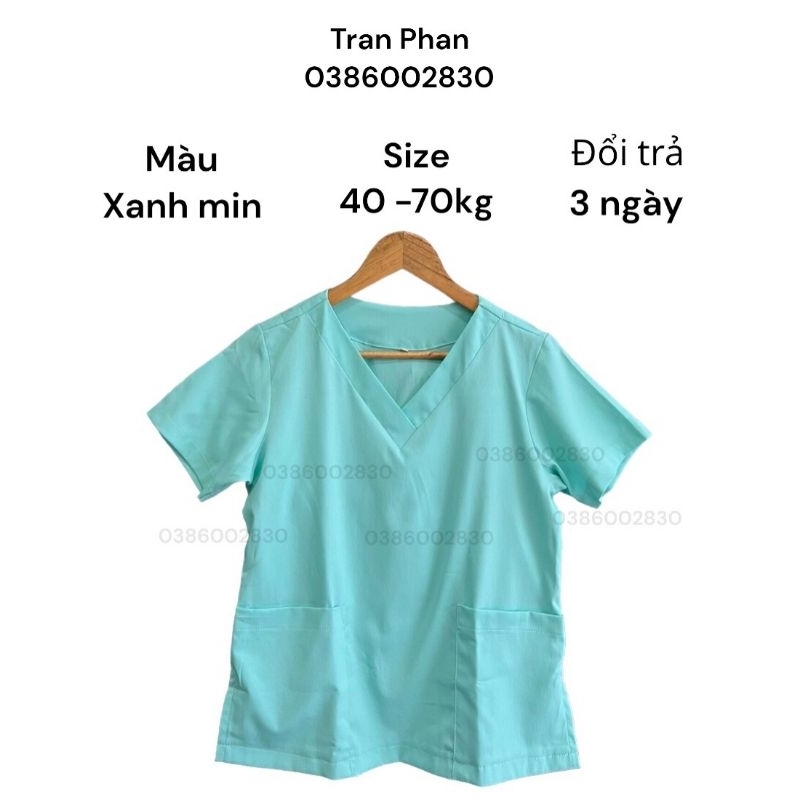 ĐỒNG PHỤC SPA NHÂN VIÊN Y TẾ MÀU XANH MIN