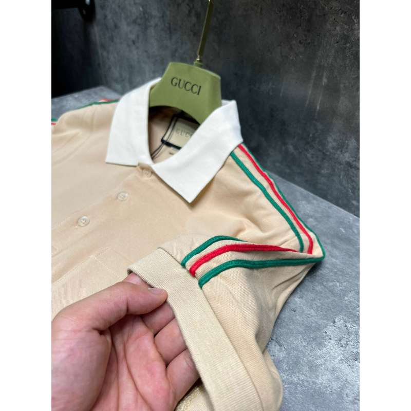 Áo Polo Nam Củ Chi Viền Kẻ Thêu Vai Túi Hộp Thêu Tỷ Mỉ Chất Cotton Gai Dày Dặn Hàng Cao Cấp