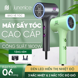 Máy sấy tóc công suất lớn 1800W JuneNice phiên bản mới công năng vượt trội đèn led biểu thị nhiệt độ