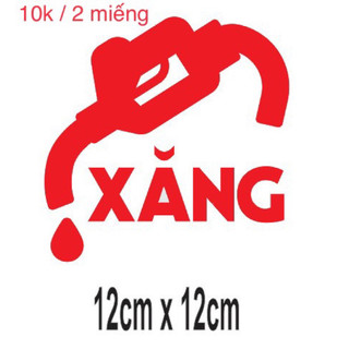 2 Tem phân biệt xăng, dầu, decal dán nắp bình xăng