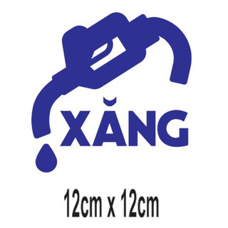 2 Tem phân biệt xăng, dầu, decal dán nắp bình xăng