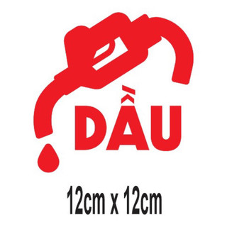 2 Tem phân biệt xăng, dầu, decal dán nắp bình xăng
