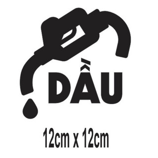 2 Tem phân biệt xăng, dầu, decal dán nắp bình xăng