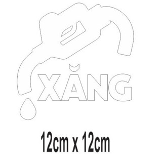 2 Tem phân biệt xăng, dầu, decal dán nắp bình xăng