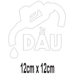 2 Tem phân biệt xăng, dầu, decal dán nắp bình xăng