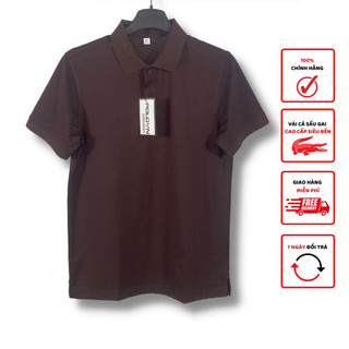 Áo thun Polo nam cổ bẻ Basic màu Nâu Cafe , vải cá sấu - không xù lông, không ra màu, thấm hút mồ hôi, form regular fit