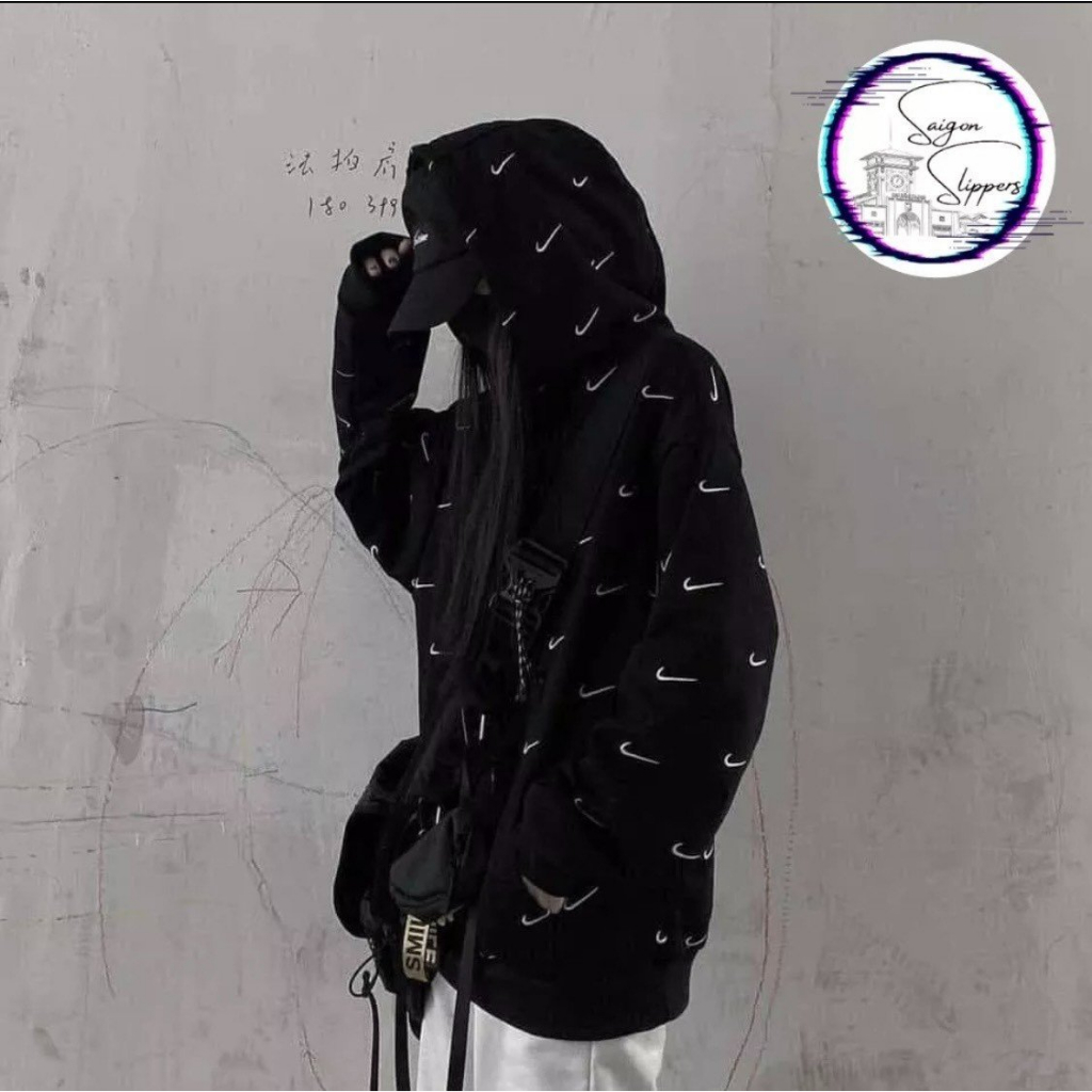 Áo Hoodie NlKE In Full Toàn Thân Mũ 2 Lớp Chất Nỉ Dày Dặn Cao Cấp
