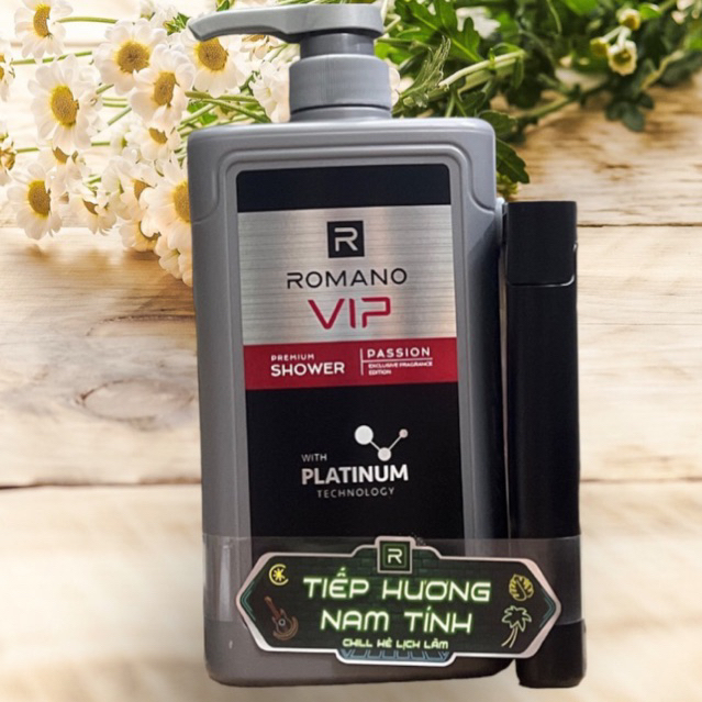 SỮA TẮM NAM ROMANO VIP PASSION 650G TẶNG DẦU GỘI
