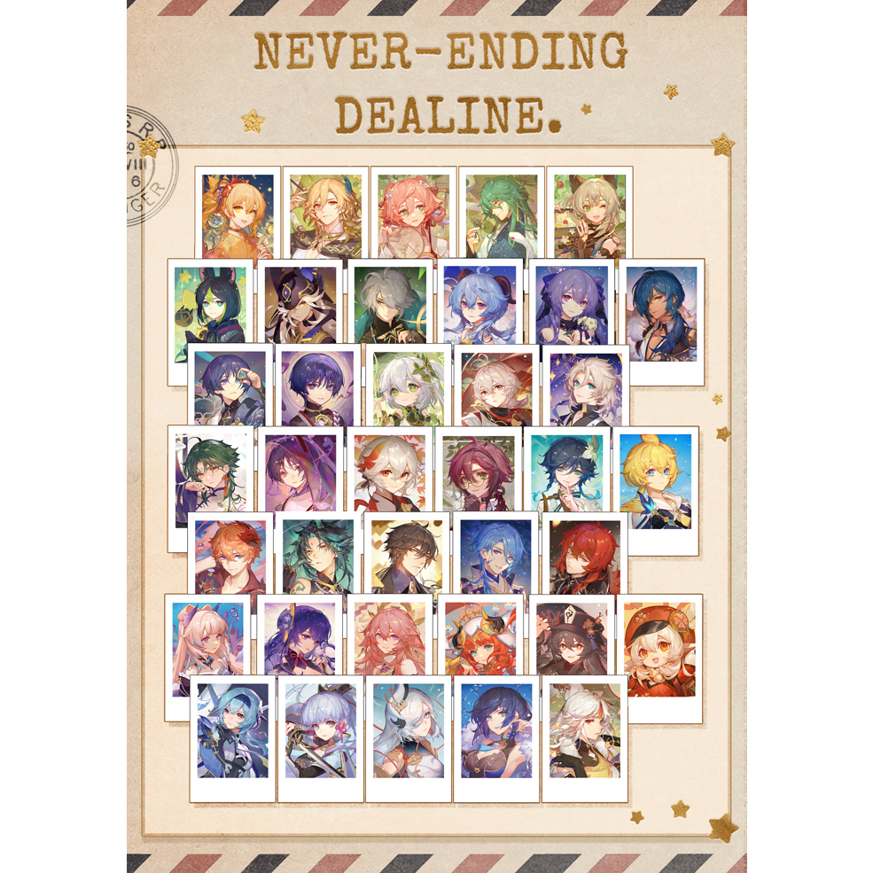 Pack Pola Gacha Genshin Impact thẻ đồ chơi