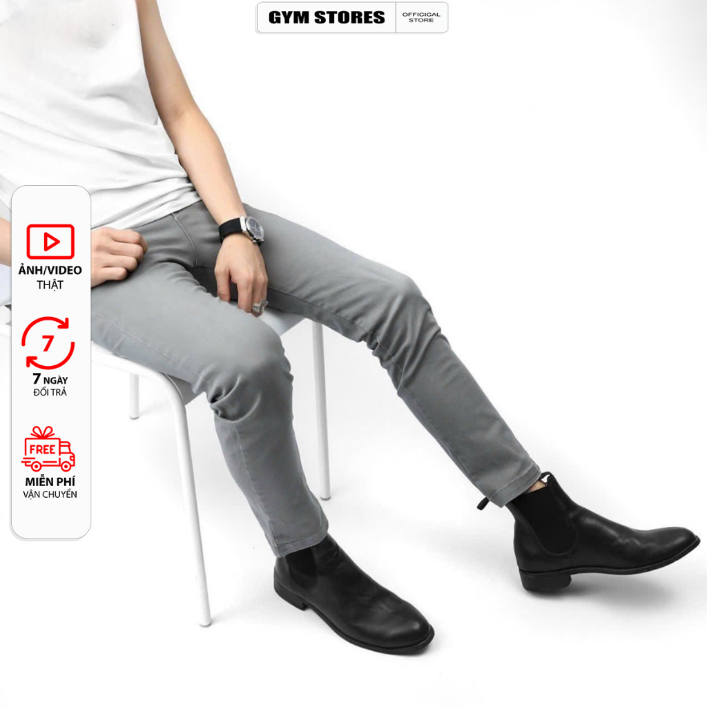 Quần Dài Kaki Nam Form Slim- ống suông Chất Vải Kaki Cotton Co Giãn TRẺ TRUNG năng động DS02