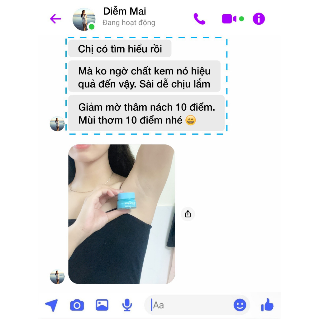 Kem Giảm Thâm Nách, Thâm Mông, Đầu Gối, Khuỷu Tay GLUTAMILK- 15Gr, Chính Hãng Thái Lan